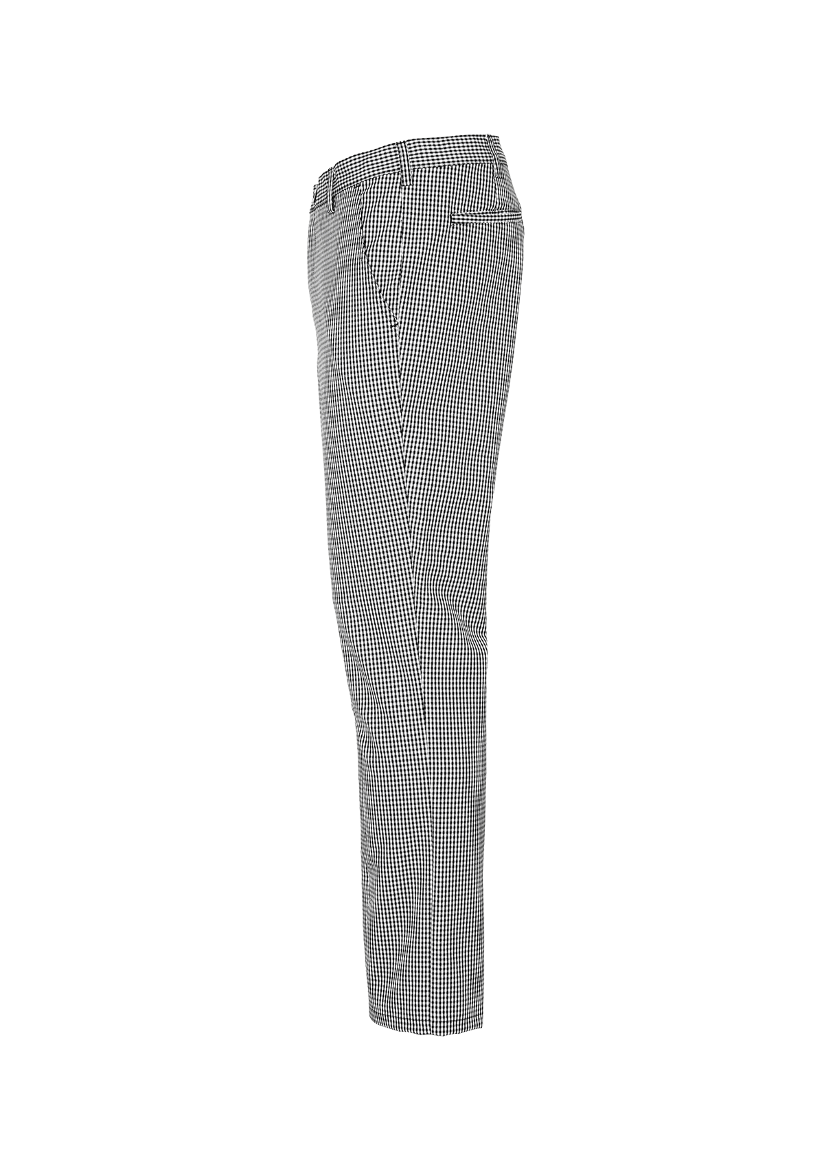 Men's Chef Pants in Black Pepita with Smooth Front | Segers