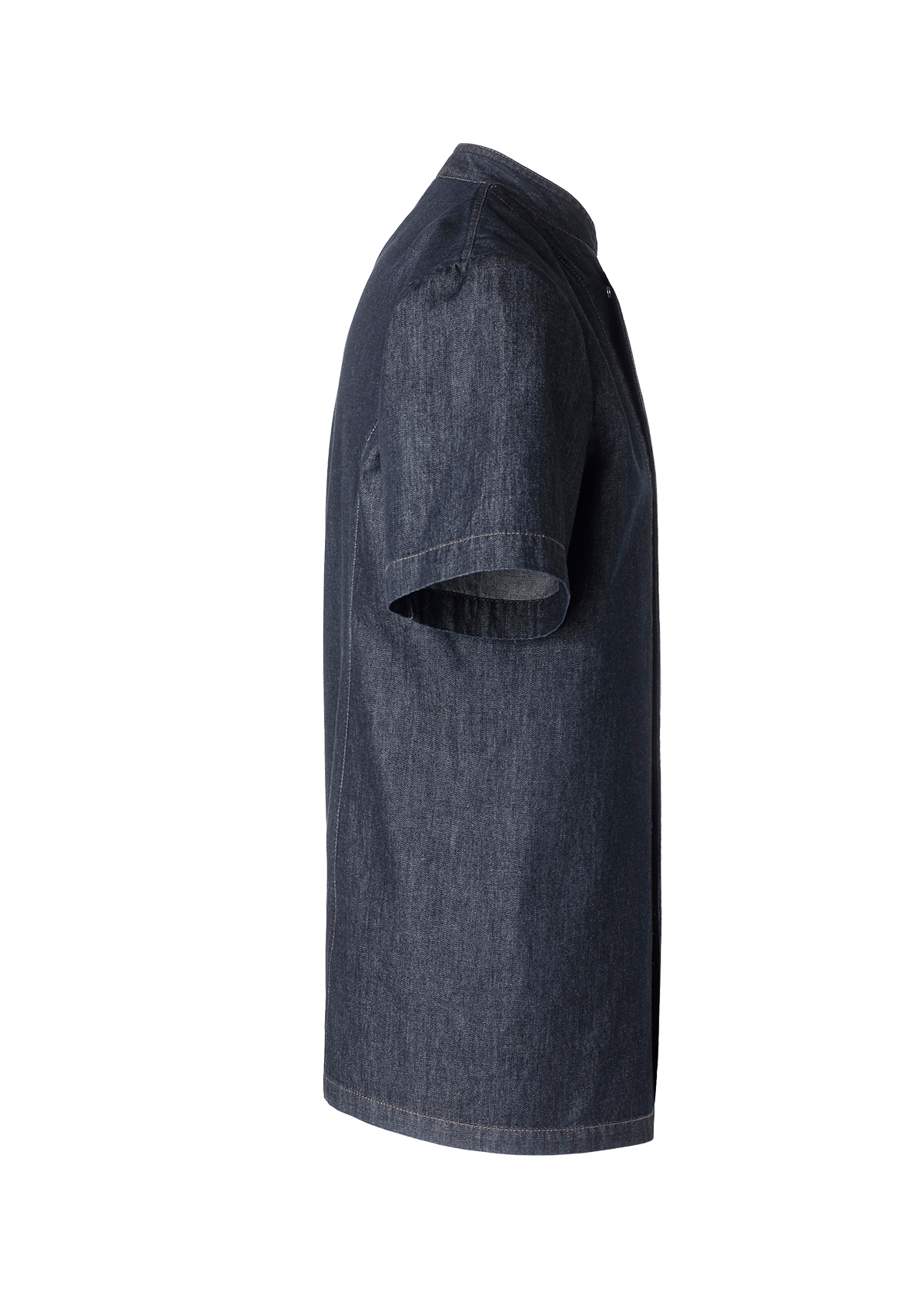Men's Chef Jacket In Denim Double-Breasted Short Sleeves | Segers