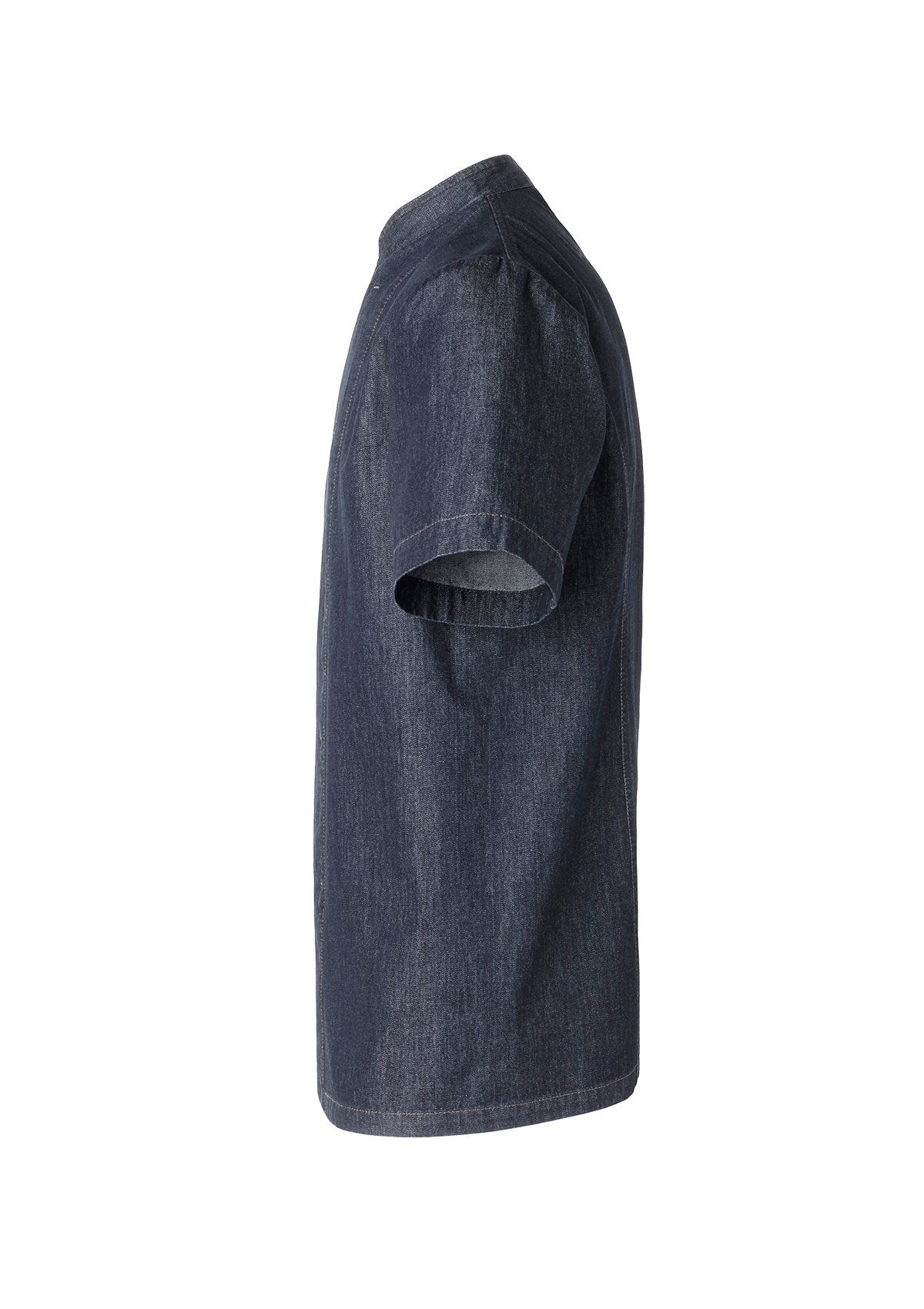 Men's Chef Jacket In Denim Double-Breasted Short Sleeves | Segers