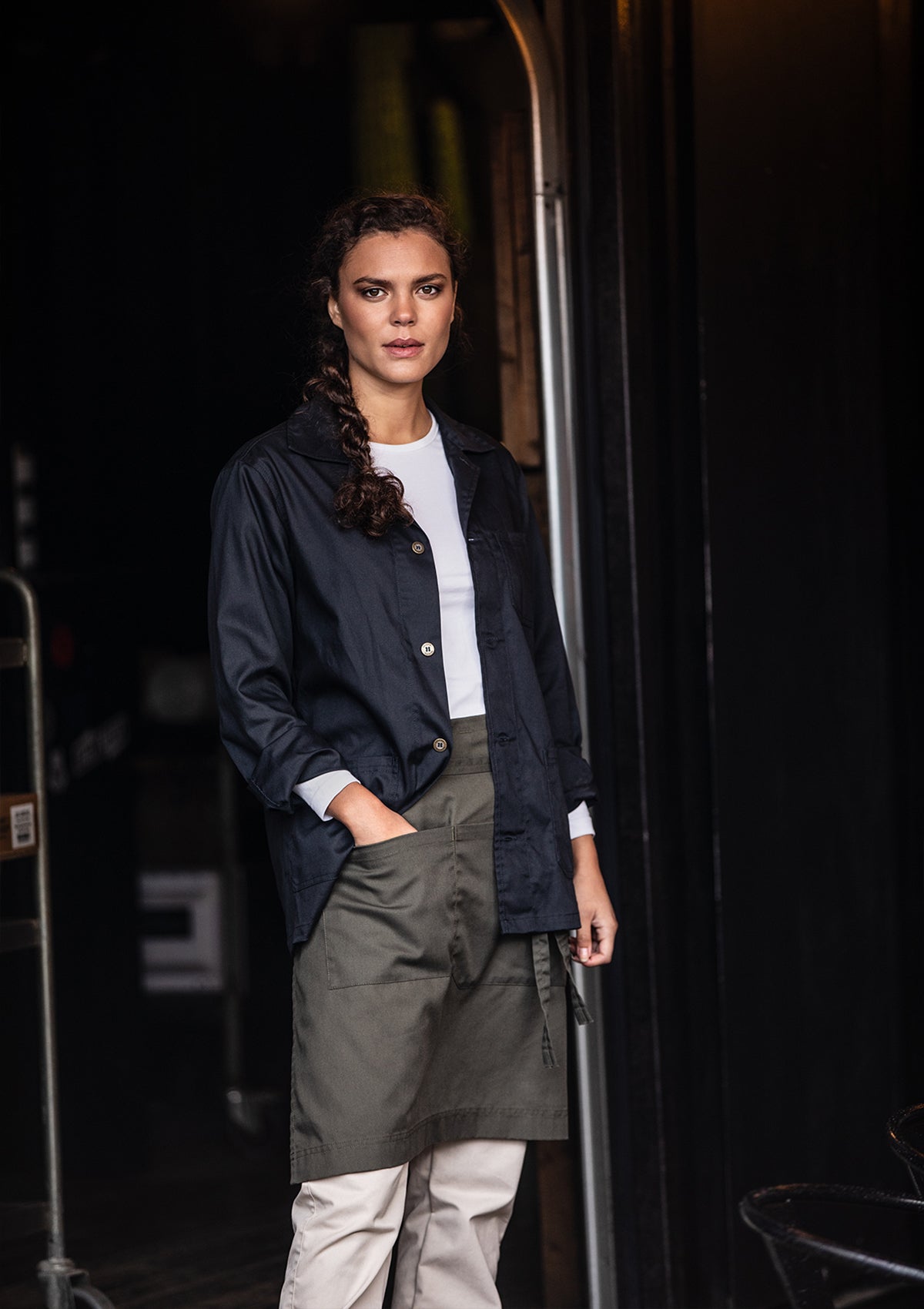 Waiter's Jacket with Classic Collar Long Sleeves Unisex | Segers