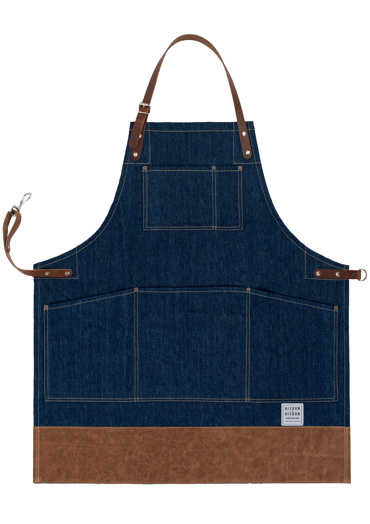 Handcrafted Original Apron with Leather Straps & Trim Unisex | Risdon & Risdon