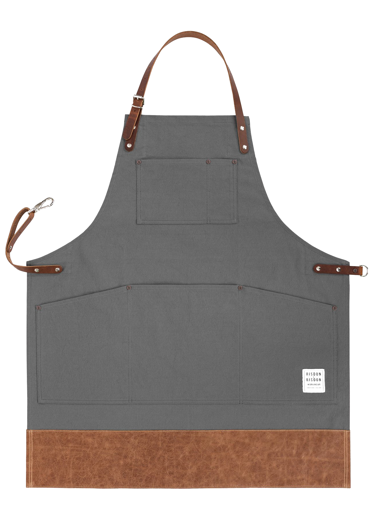 Handcrafted Original Apron with Leather Straps & Trim Unisex | Risdon & Risdon